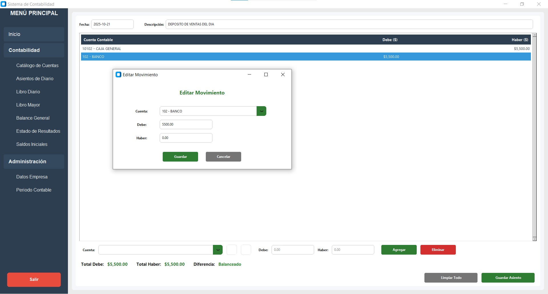 Reportes financieros